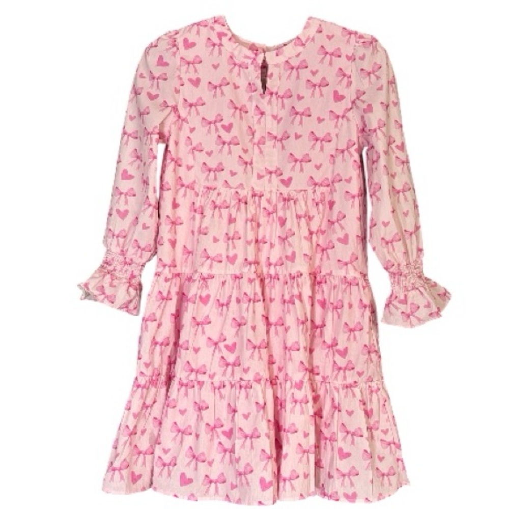 Shop the Mint Girl’s Bows & Hearts Ruffle Dress 
Size 12/14